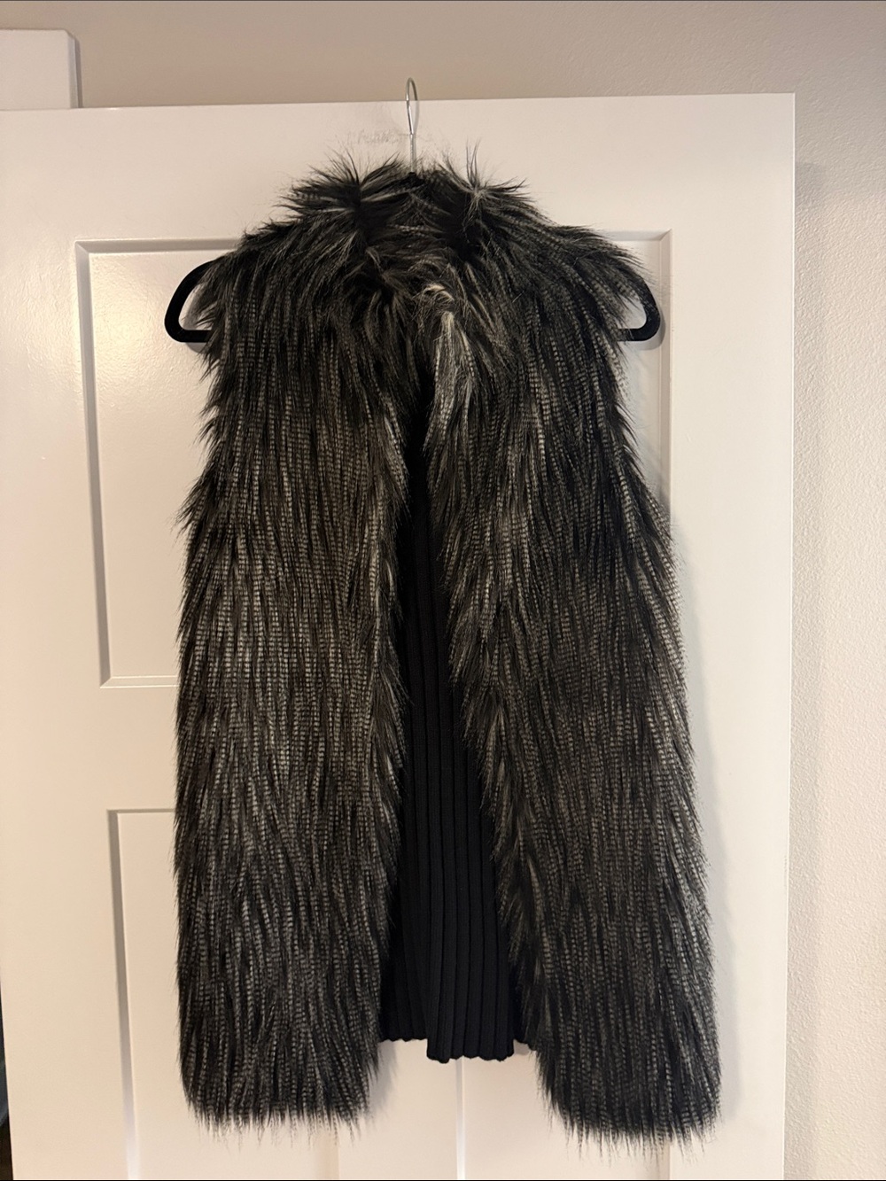Adrianna Papell Black Faux-Fur Trim Teddy Jacket- Never worn